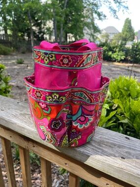 Vera Bradley Pink Swirls Paisley Shower Caddy